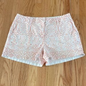 Elle Pink and White Printed Shorts size 10